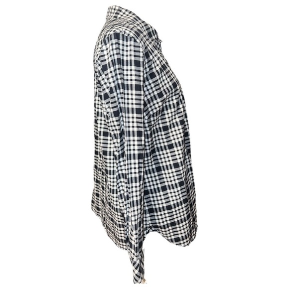 Talbots - Pencil Plaid Button Front Shirt - Size Large - Picture 5 of 7